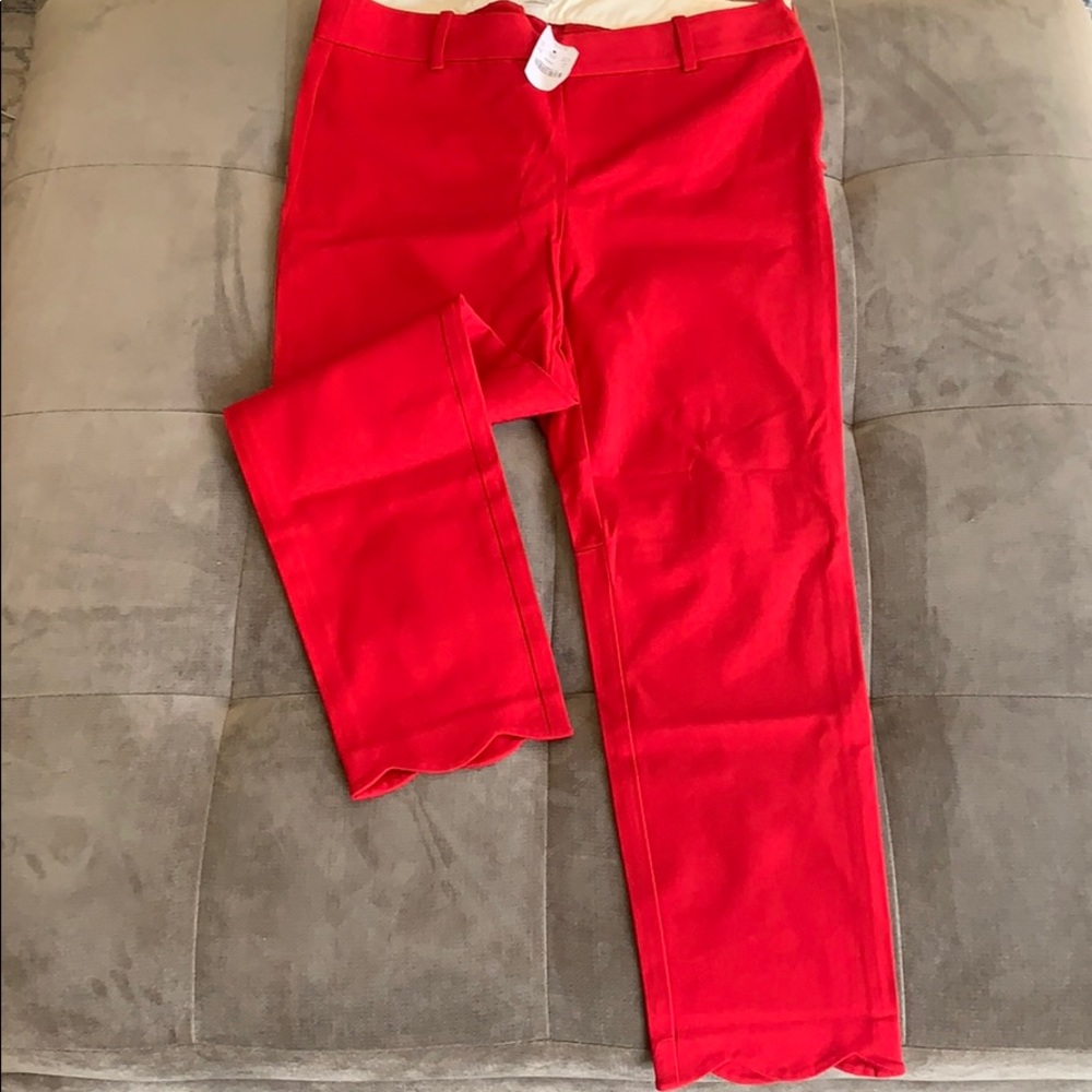 Red ankle pants